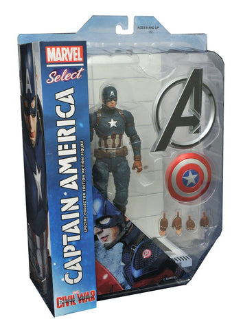 Marvel Select - Civil War Captain America Figure - Cyber City Comix