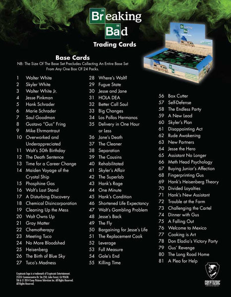 Breaking Bad Trading Cards Box - Cyber City Comix