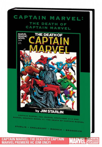 Captain Marvel - The Death of Captain Marvel Premier HC Variant - Cyber City Comix